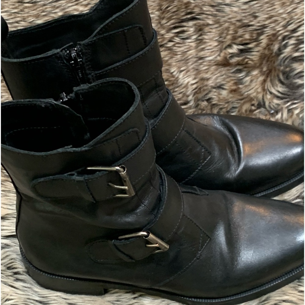 Emanuele Castro Italian two buckle boots Size 40/US10